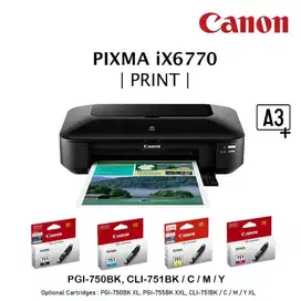 PRINTER CANON IX6770/A3/PRINT/INKJET/TINTA 4 WARNA/BARU