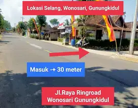 Jual tanah di Selang Wonosari dekat Ringroad Lingkar Kota Gunungkidul