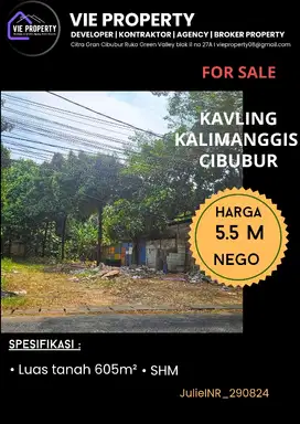 LOKASI PINGGIR JALAN KALIMANGGIS  STRATEGIS