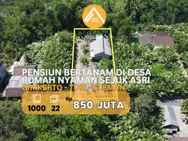 Jual Tanah Turi Bonus Rumah Cocok Untuk Pensiun Bertanam Sejuk Asri