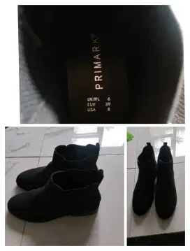 Sepatu boots hitam