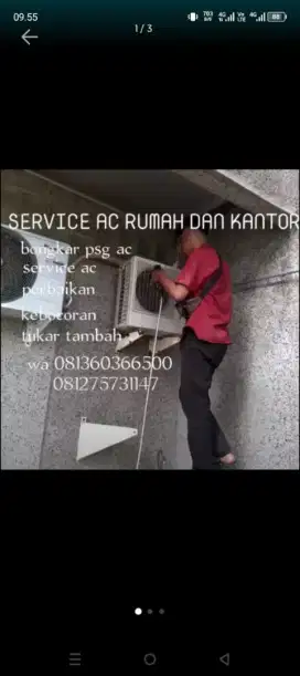 Service ac, kulkas, mesin cuci