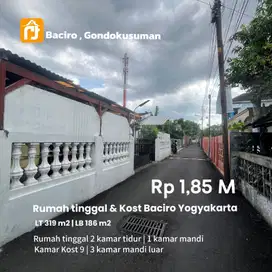 Jual rumah induk dan kos diBaciro Gondokusuman Yogyakarta