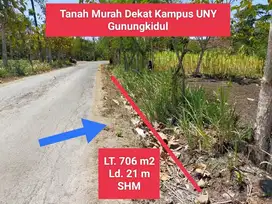 Jual Tanah murah strategis dekat kampus UNY Gunungkidul