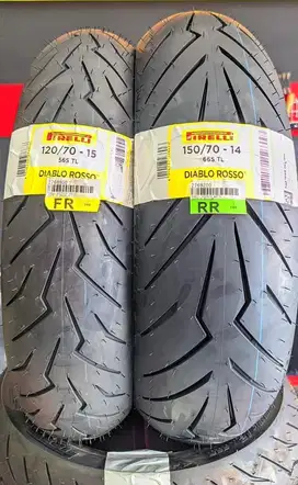 PAKET BAN PIRELLI DIABLO ROSSO SCOOTER UK 120/70-15 & 150/70-14