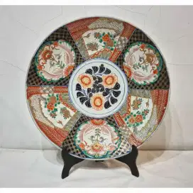 piring keramik imari warna jepang antik