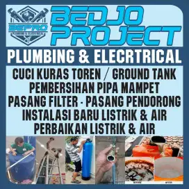 Cuci kuras toren/groundtank dan mengatasi pipa mampet