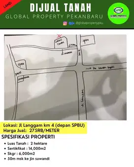 Tanah Luas 2 HA Daerah Langgam KM 4