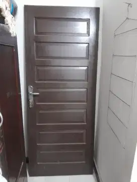 Pintu kayu jati asli