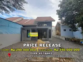 rumah type 45/160m2 di komplek elit green residance jl.kasturi2