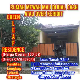 Dijual Butuh Rumah Mewah di Perum GREEN LEAF