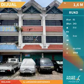 Dijual Ruko 3 Lantai Strategis di Jalan Laksamana Martadinata Malang