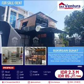 Ruko Di Perum Bukirsari Estate, Area Ramai, Dekat Jl. Soekarno Hatta