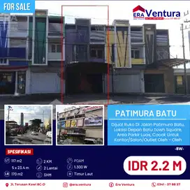 Ruko Di Jalan Patimura Batu, Lokasi Depan Batu Town Square