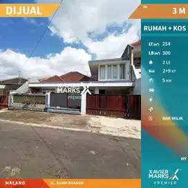 Dijual Rumah dan Kos Strategis di Area Buah Buah Langsep Malang