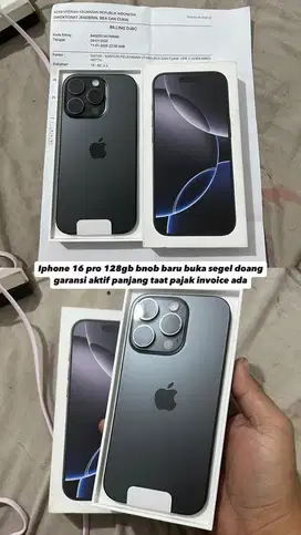 iPhone 16 Pro 128gb ex Resmi Beacukai