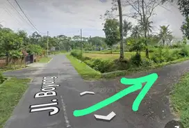 tanah istimewa luas100m2 view sawah & gunung dijl boyong jakal km 18