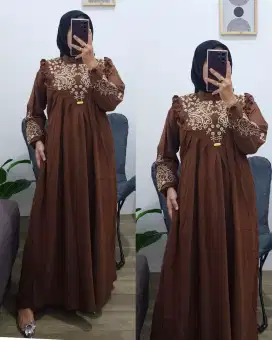 GAMIS LUNARA BORDIR - FASHION WANITA