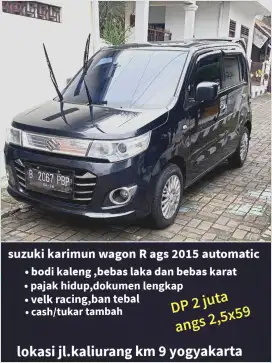 [TDp 2 jt]Suzuki karimun wagon R GS AT 2015 ags full variasi bisa TT