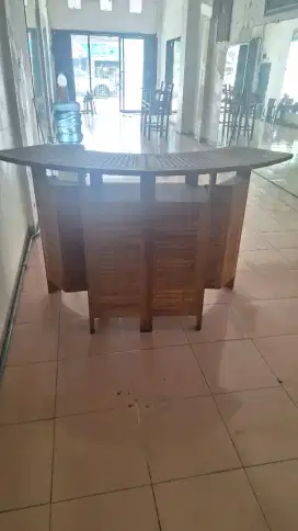 Meja bar kayu jati