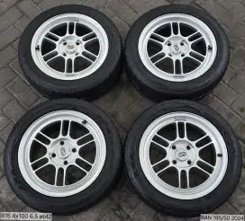 Jual velg + ban rpf1 r15 4x100 nik ban 2024 jazz brio agya yaris dll