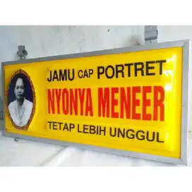 Vintage Iklan acrylic 3 dimensi Neon box NJONJAH MENEER