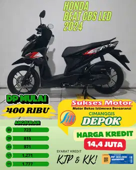 PROMO DP 400 RIBU HONDA BEAT CBS LED TAHUN 2024 KHUSUS BULAN INI