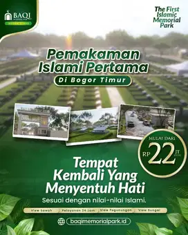 Kavling Pemakaman Islami Baqi Memorial Park Banten