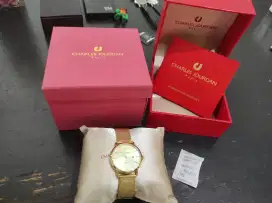 Jam Tangan Wanita Charles Jourdan Paris Gold Original Watch CJ1002 Ori
