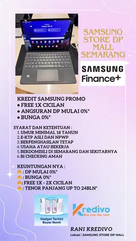 TAB SAMSUNG PROMO FREE CICILAN cukup KTP dan NPWP DP MULAI 0%*