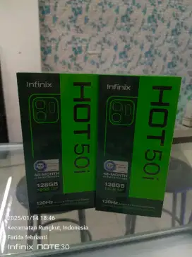 Infinix hot 50i 6+6/128gb baru garansi resmi bisa TT Kredit
