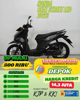 HONDA BEAT STREET LED TAHUN 2023 PROMO DP 500 RIBU DATA CI BANTU ACC