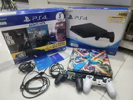 PS4 Slim + 2 Stik + Kaset 4pcs