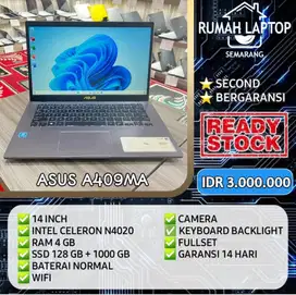 Asus A409M (secound). Celeron  N4020. RAM 4 GB. SSD 128 GB+HDD 1000 GB