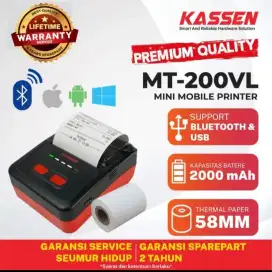 MINI PRINTER THERMAL BLUETOOTH KASSEN MT200VL