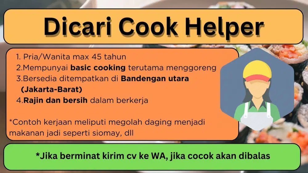 DICARI COOK HELPER