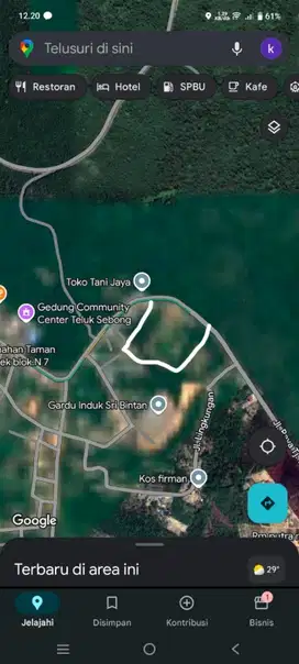 Dijual Cepat dan Murah 2.3ha tanah simpang lagoi Riau SHM