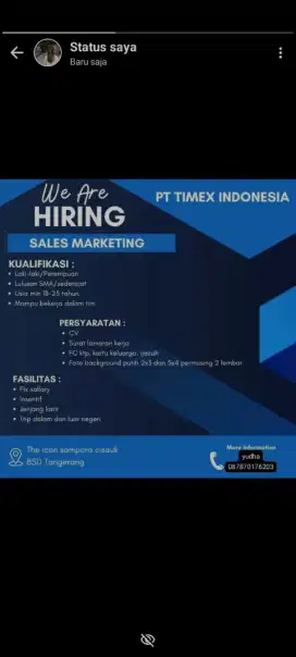 loker marketing bank DBS