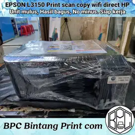 EPSON L3150 PSC+WIFI Direct Handphone, LikeNew TotalPrint msh rendah