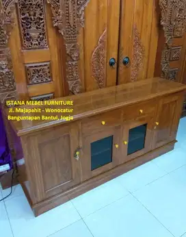 Lemari Biffet Bifet Buffet Bufet Meja Rak Aquarium Akuarium Kayu Jati