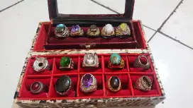 Cincin batu akik perak