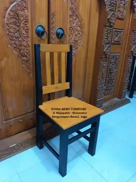 Kursi Komputer Belajar Tulis Tamu Warung Makan Cafe Sandaran Kayu #BT