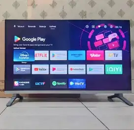 SMART ANDROID TV 32 INCH. KONDISI SPRTI BARU. TV PAKAIAN STUMAT