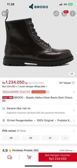 PRELOVE BOOTS ALPHA URBAN BRODO 99%