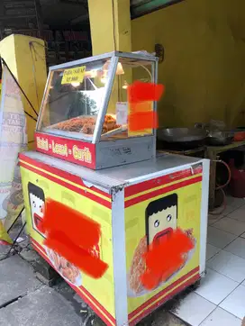 Set etalase Fried Chicken bonus bangku meja + kompor gas