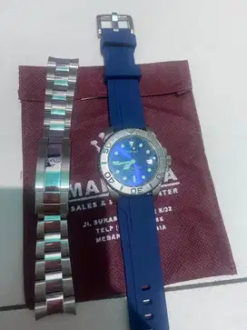 Seiko mod mesin Nh35 blue dial.harga nett x abangku