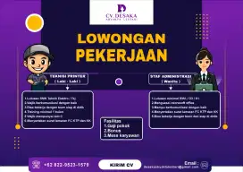 Lowongan Teknisi & Staf Administrasi