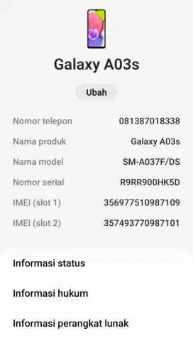 SAMSUNG A03S RAN 4/64 NORMSL