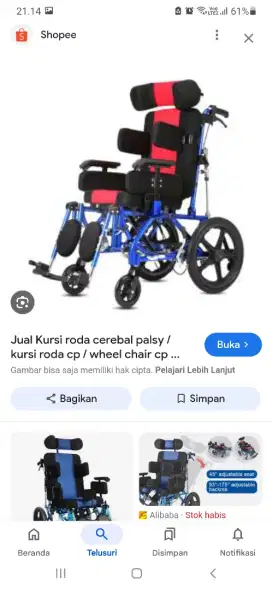 kursi roda anak Cp baru