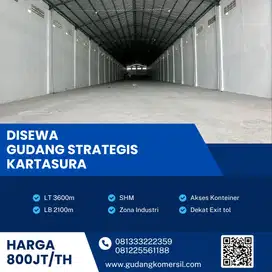 Disewakan Gudang Zona Kuning Luas 3600m2 Lokasi Sukoharjo